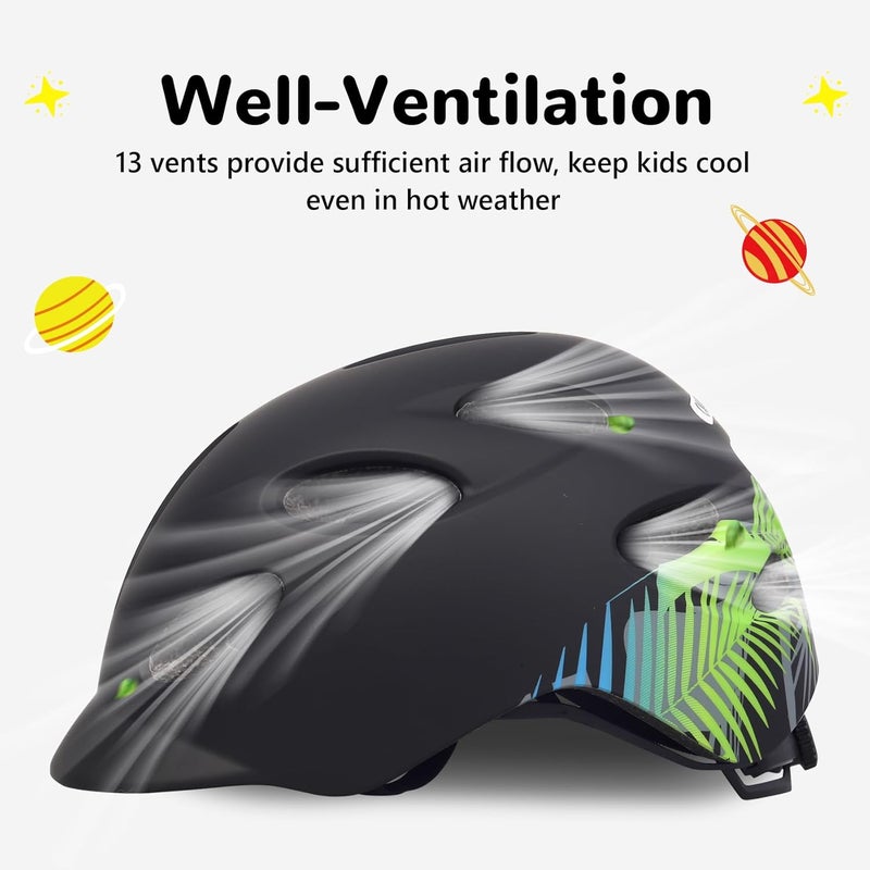 OUWOR Kids/Youth Bike Helmet for Boys Girls and Teens, Adjustable and Multi-Sport for Bicycle, Kick Scooter, Skateboard, Roller/Inline Skate - Image 3